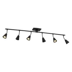 Hudson 44" 6-Light LED Fixed Track Light, Matte Black