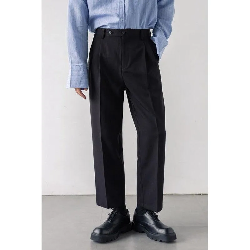 Jinquedai  High Waist Crop Suit Pants