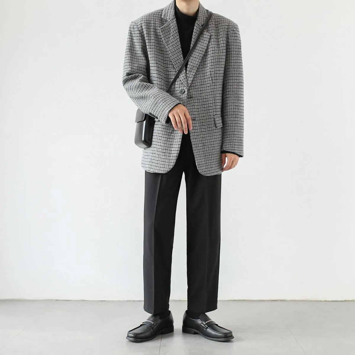 Jinquedai  High Waist Crop Suit Pants