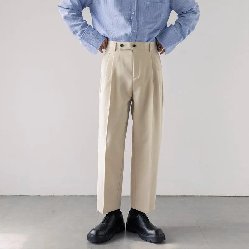 Jinquedai  High Waist Crop Suit Pants