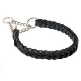 KLIN Braided Leather Collar with Chain