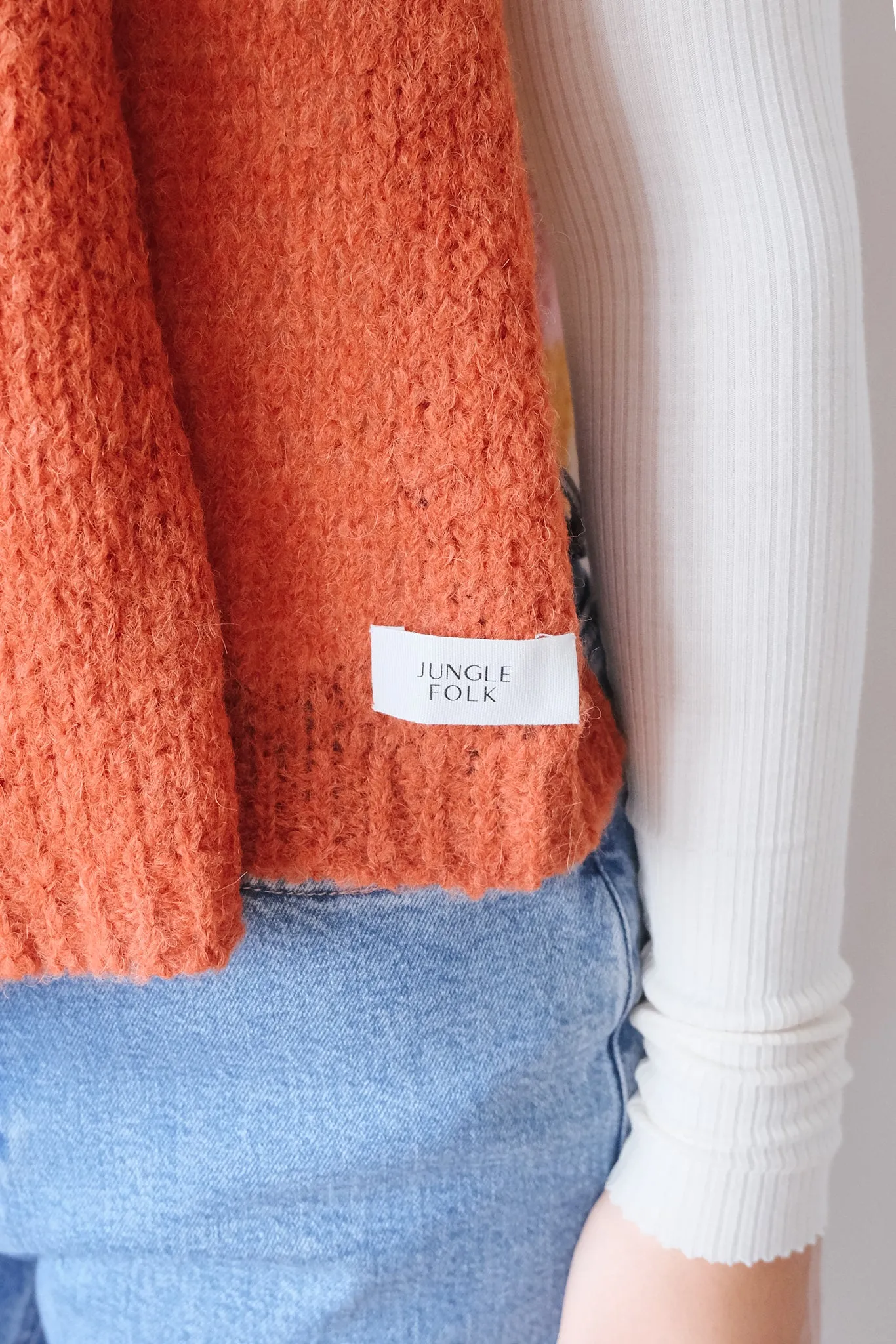 knit scarf - delta - terra colors