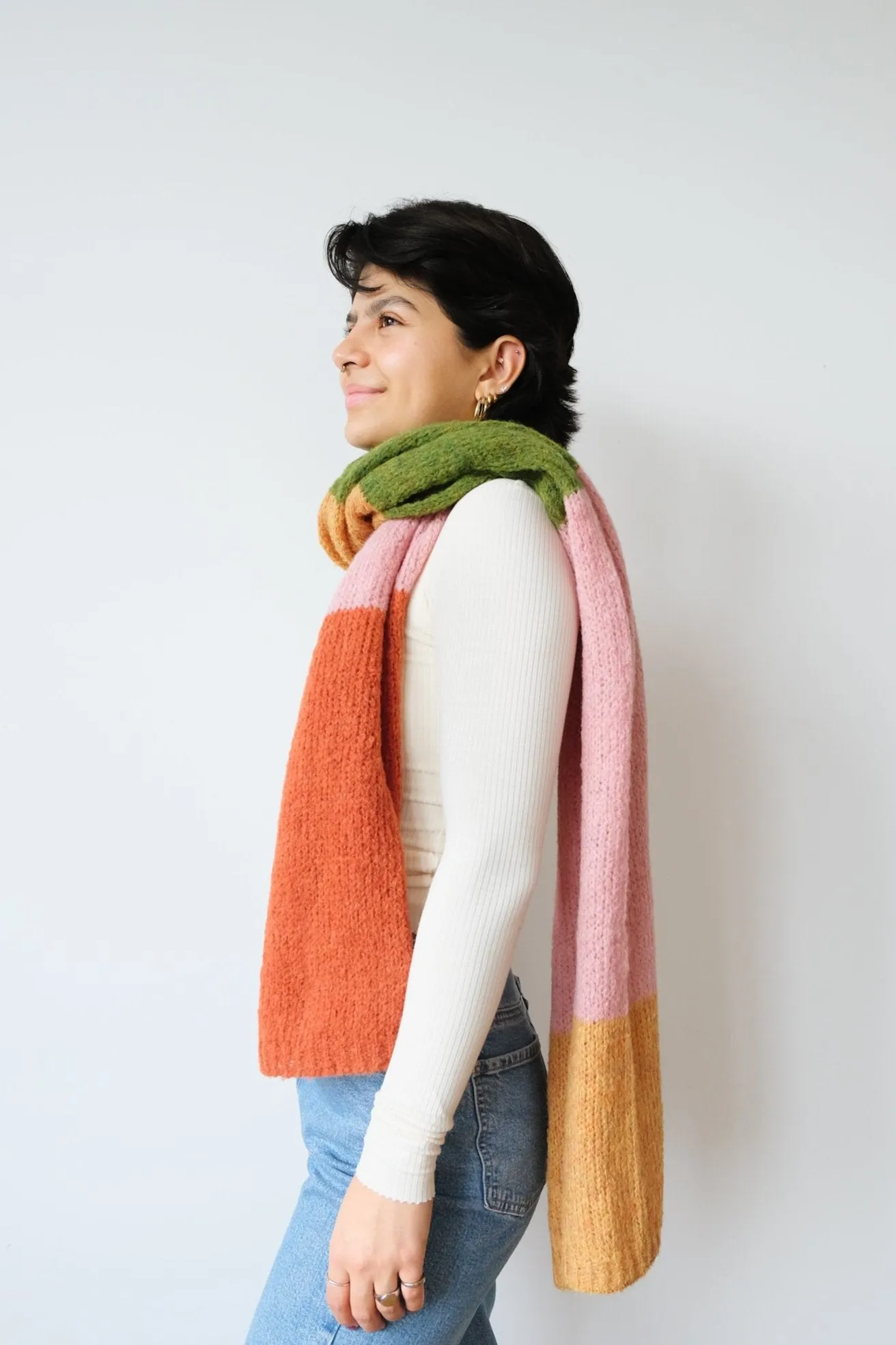 knit scarf - delta - terra colors