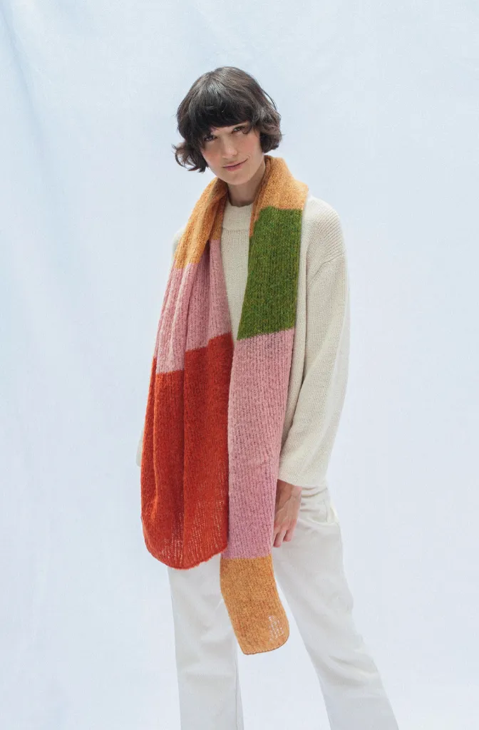 knit scarf - delta - terra colors