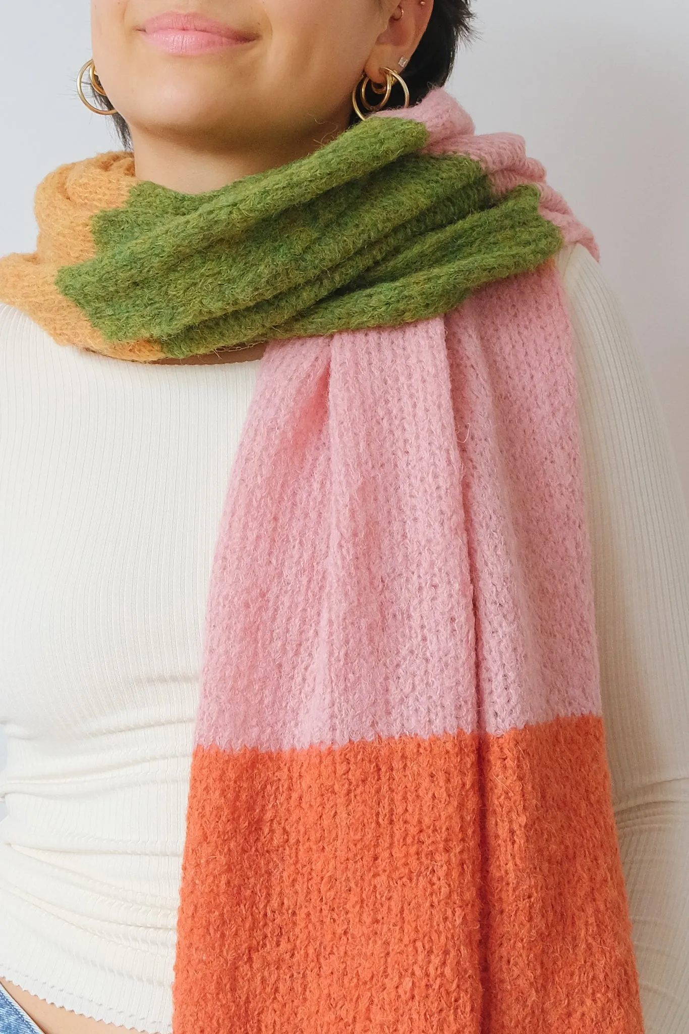 knit scarf - delta - terra colors