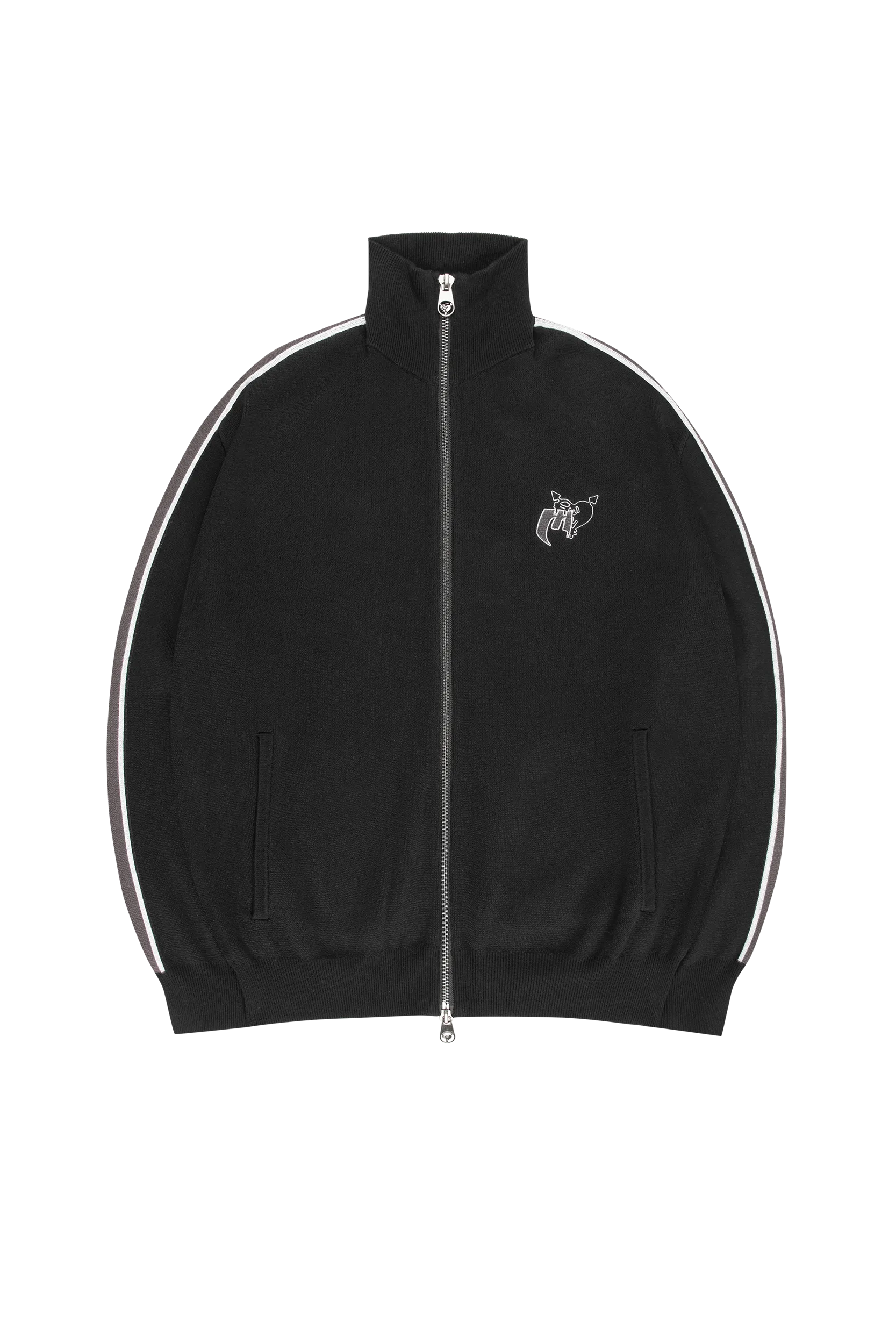 KNIT TRACK JACKET BLACK