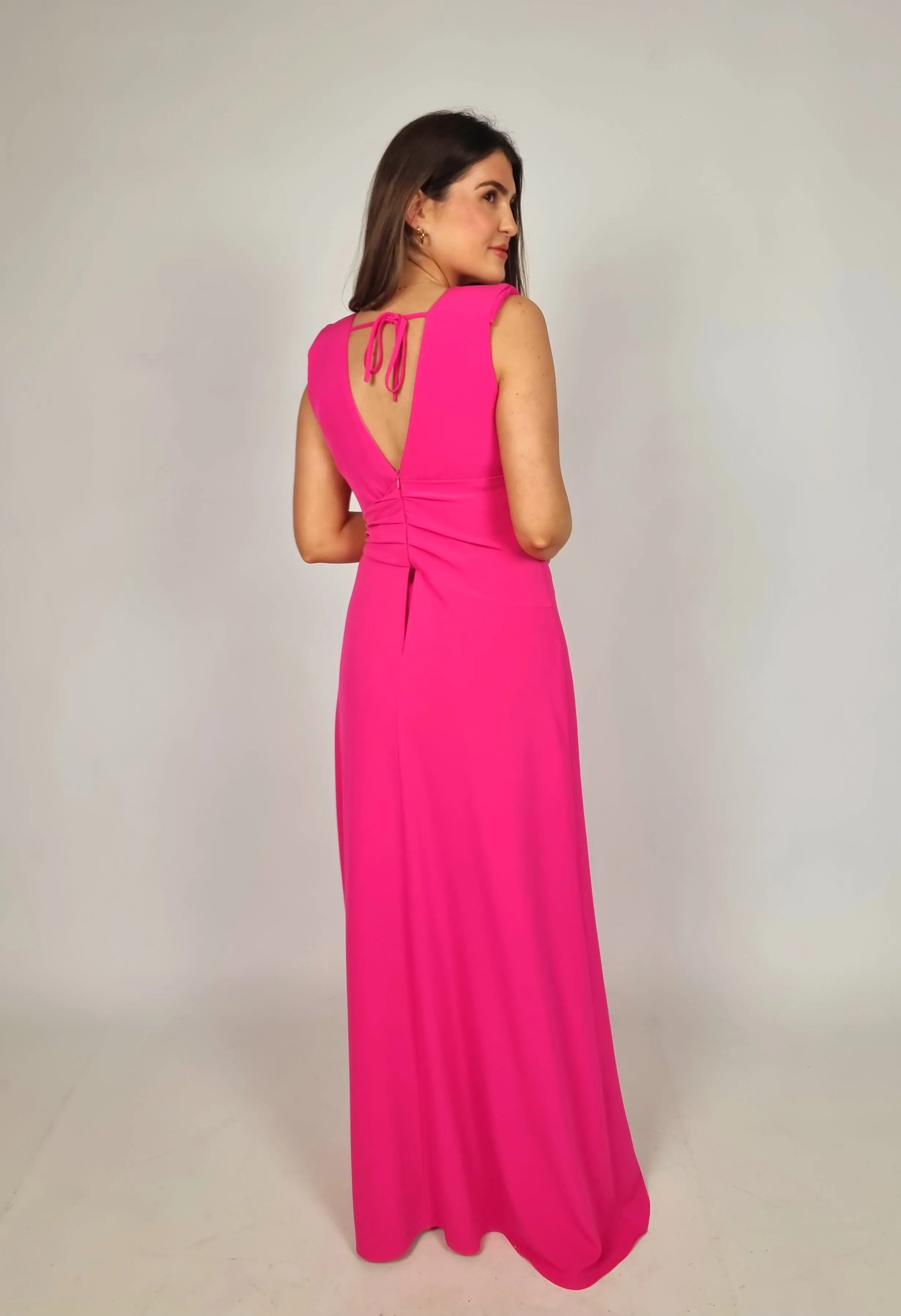 Laura Bernal Hot Pink Bow Jumpsuit
