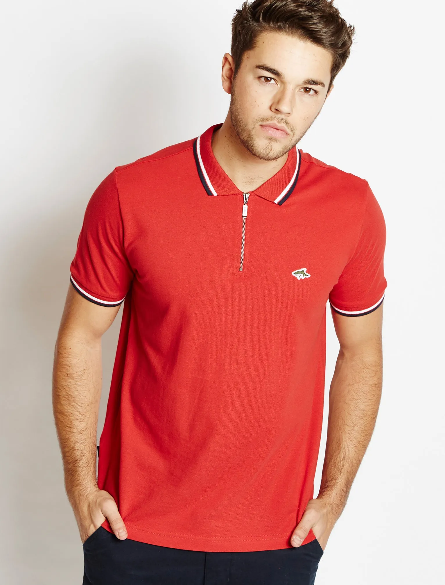 Le Shark Lansdown white polo shirt