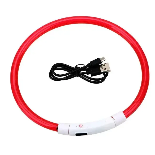 LED Dog Collar Luminous USB Rechargeable Pet Accessory
