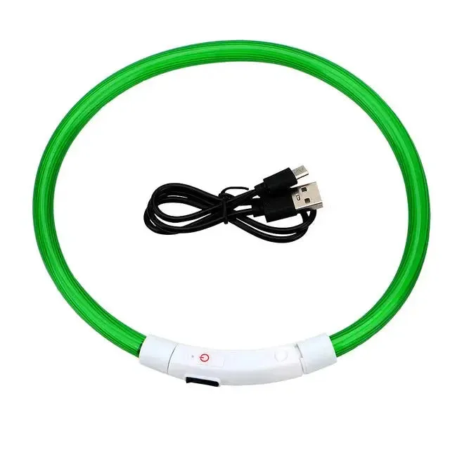 LED Dog Collar Luminous USB Rechargeable Pet Accessory