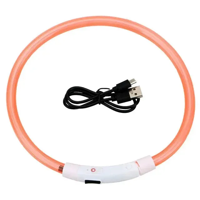 LED Dog Collar Luminous USB Rechargeable Pet Accessory