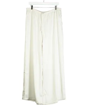 Lounge Underwear Cream Satin Wide-leg  Elasticated Trouser UK XXL