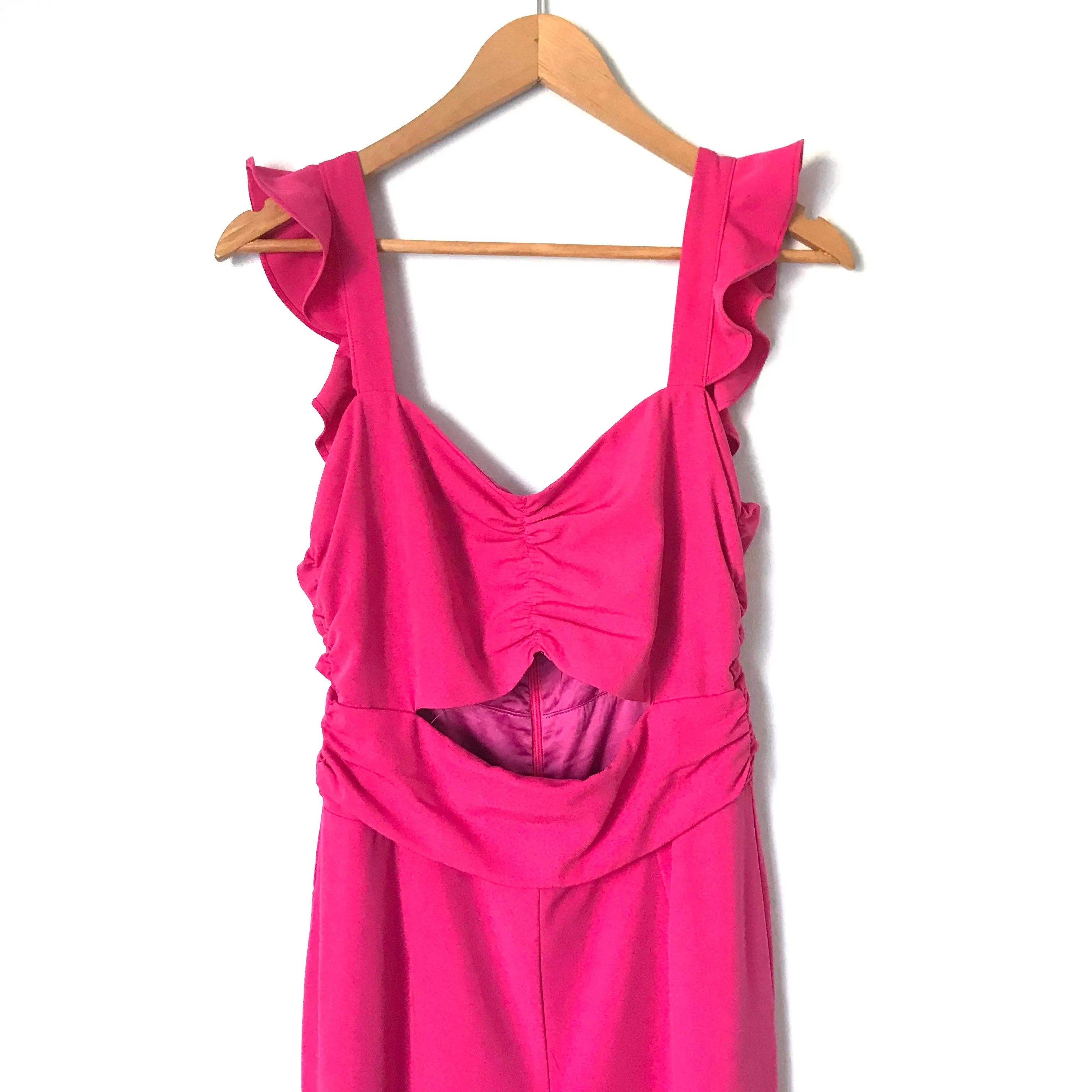 Lovers   Friends Hot Pink Front Cutout Jumpsuit- Size S