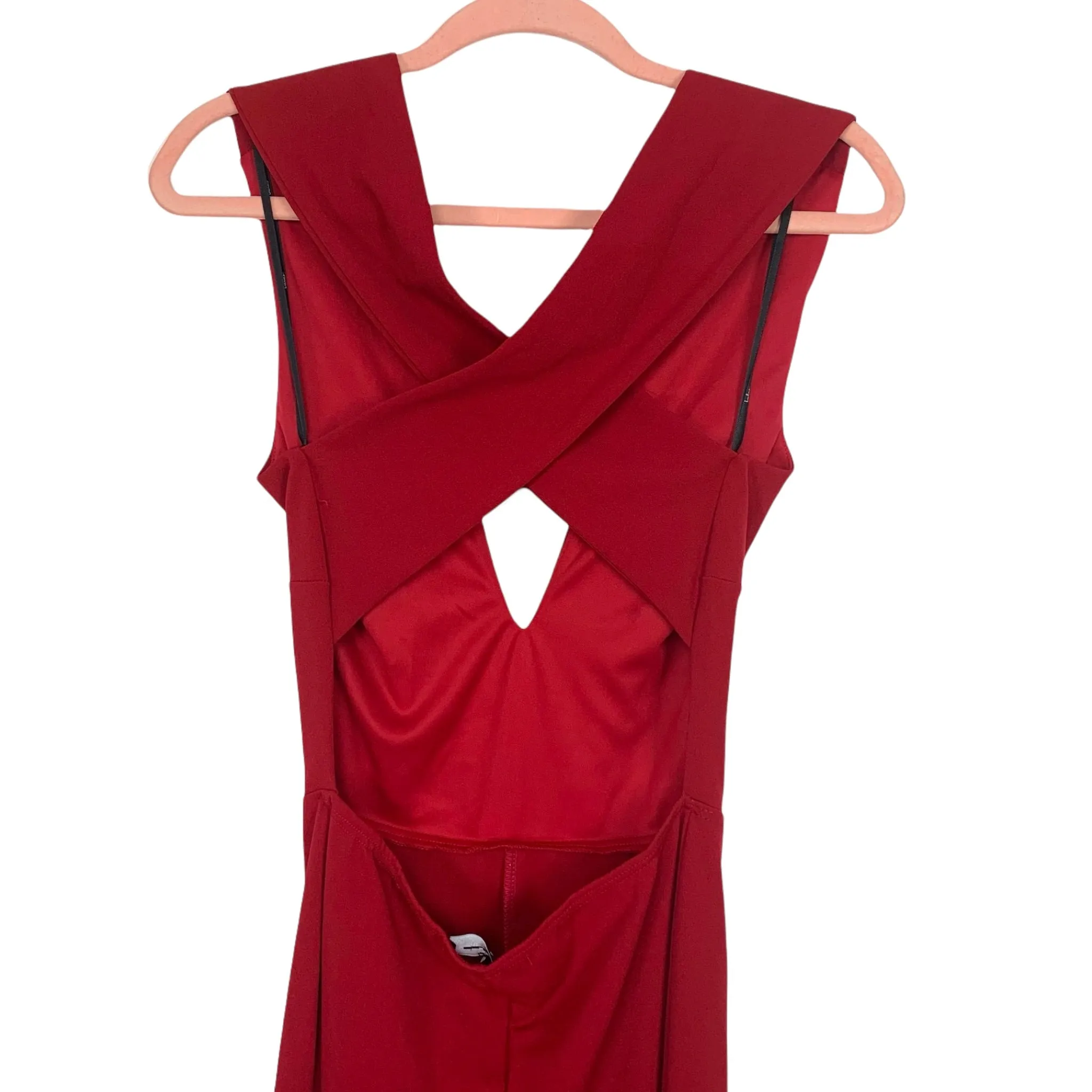 Lulus Red Thinking Out Loud Backless Jumpsuit NWT- Size S (See Notes)