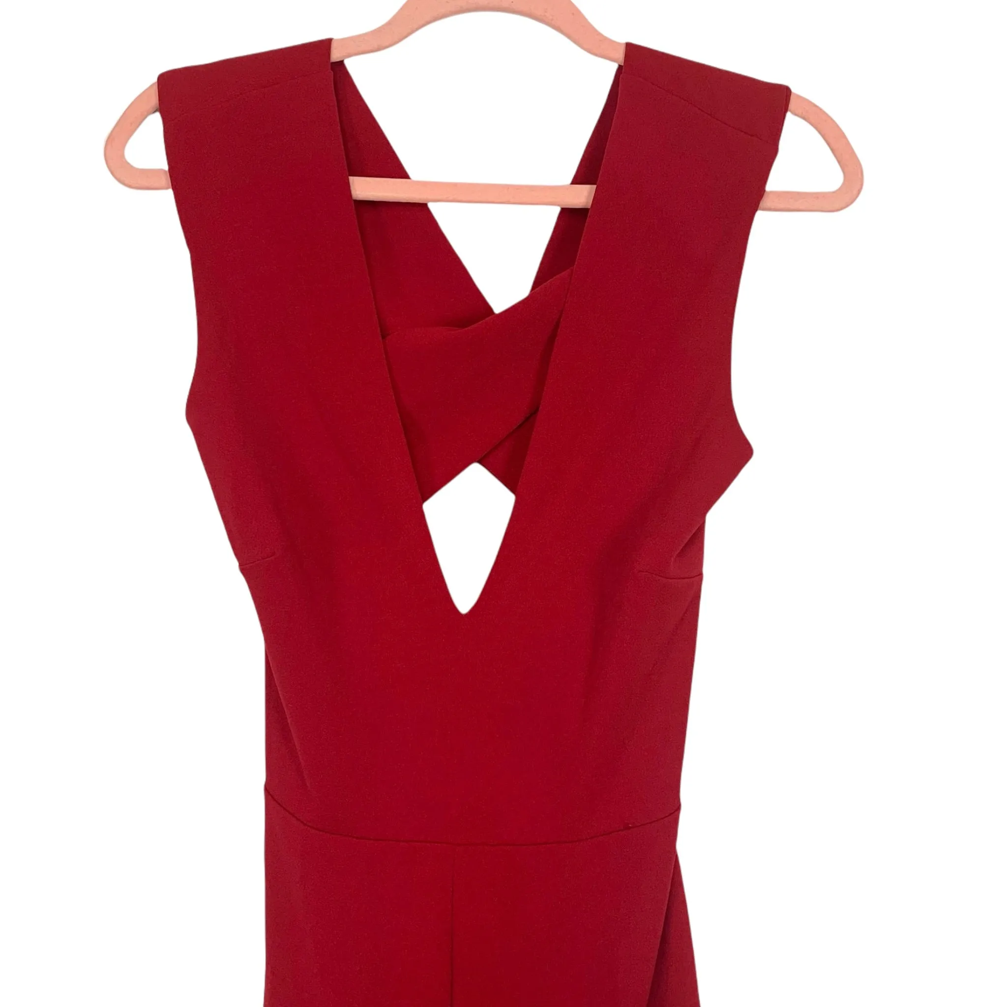 Lulus Red Thinking Out Loud Backless Jumpsuit NWT- Size S (See Notes)