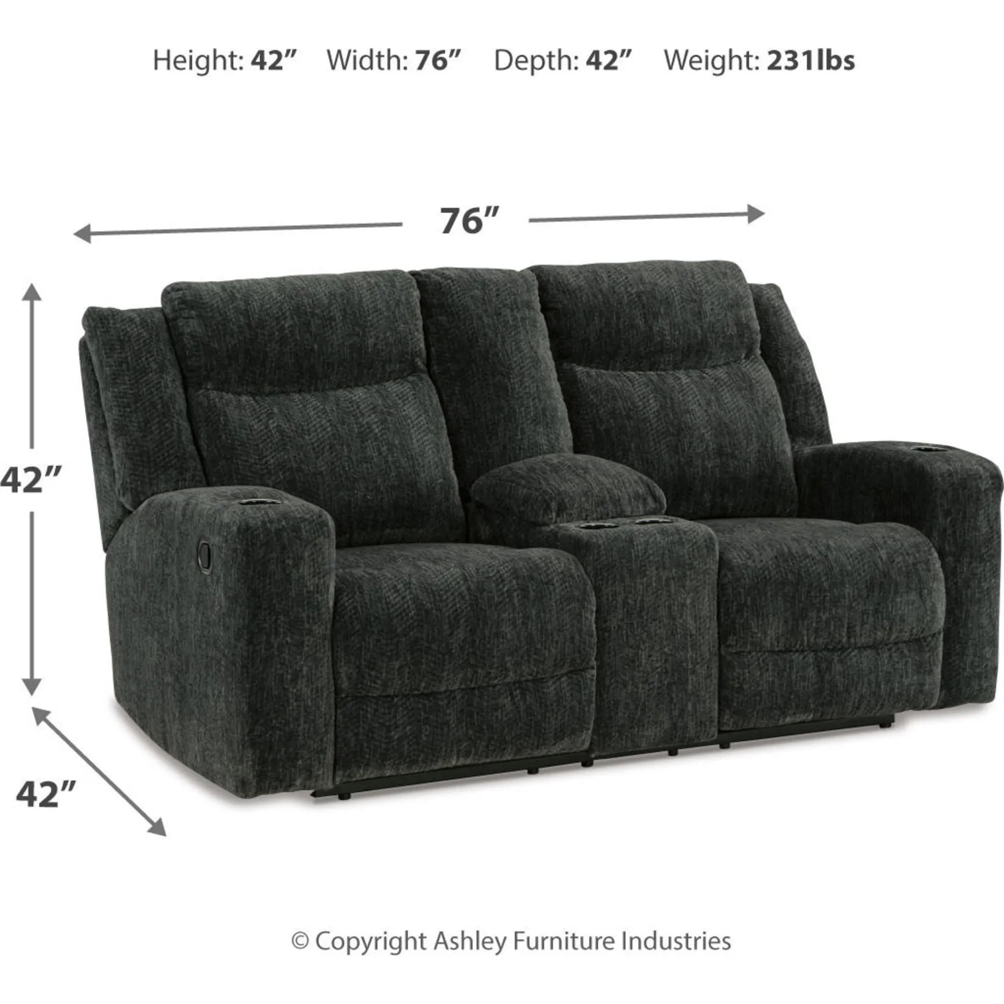 Martinglenn Reclining Loveseat with Console