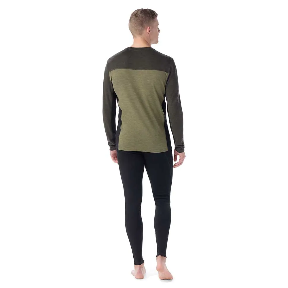Men's Classic Thermal Merino Base Layer Colorblock Crew - Winter Moss/North Woods
