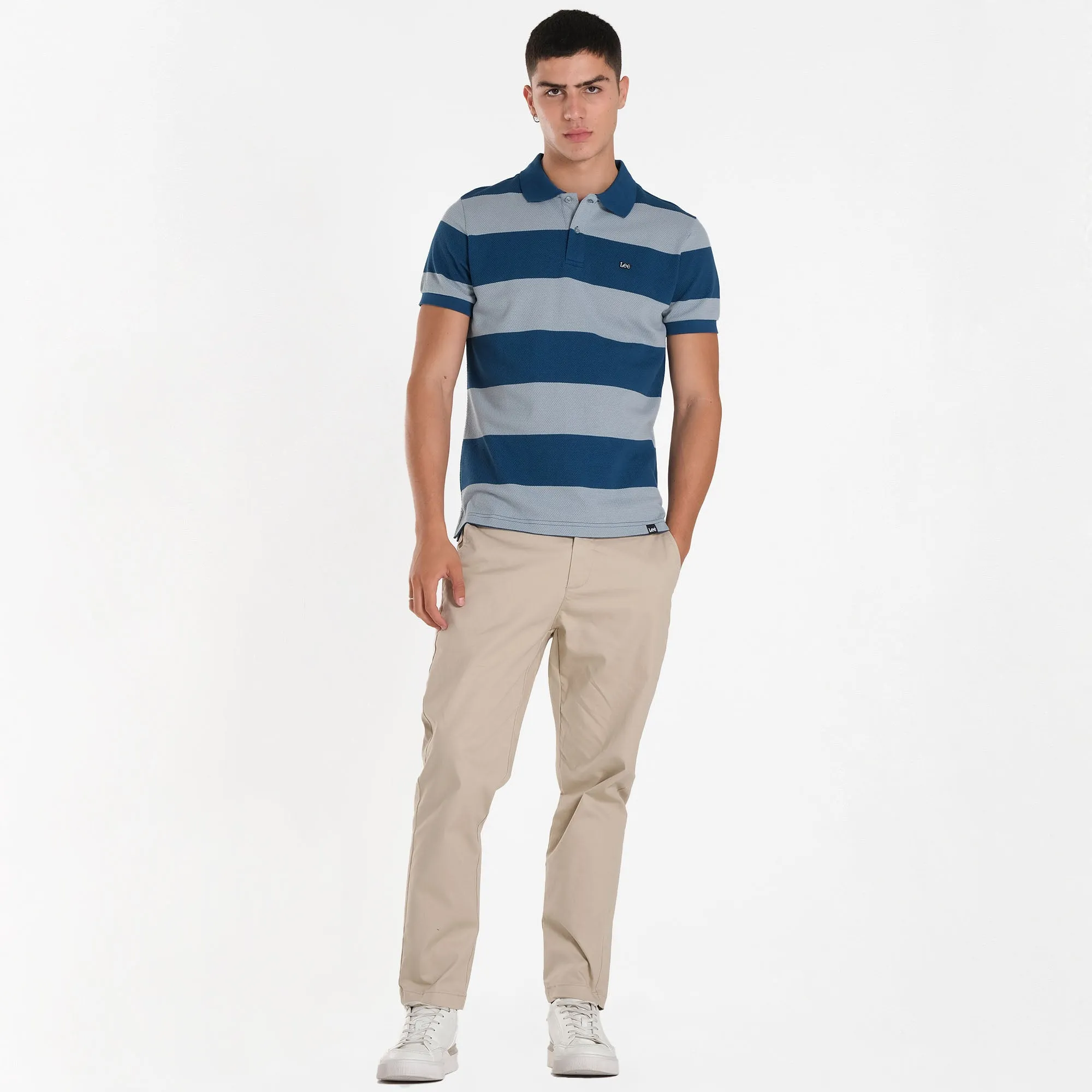 MENS JACQUARD STRIPES  SPORTSHIRT