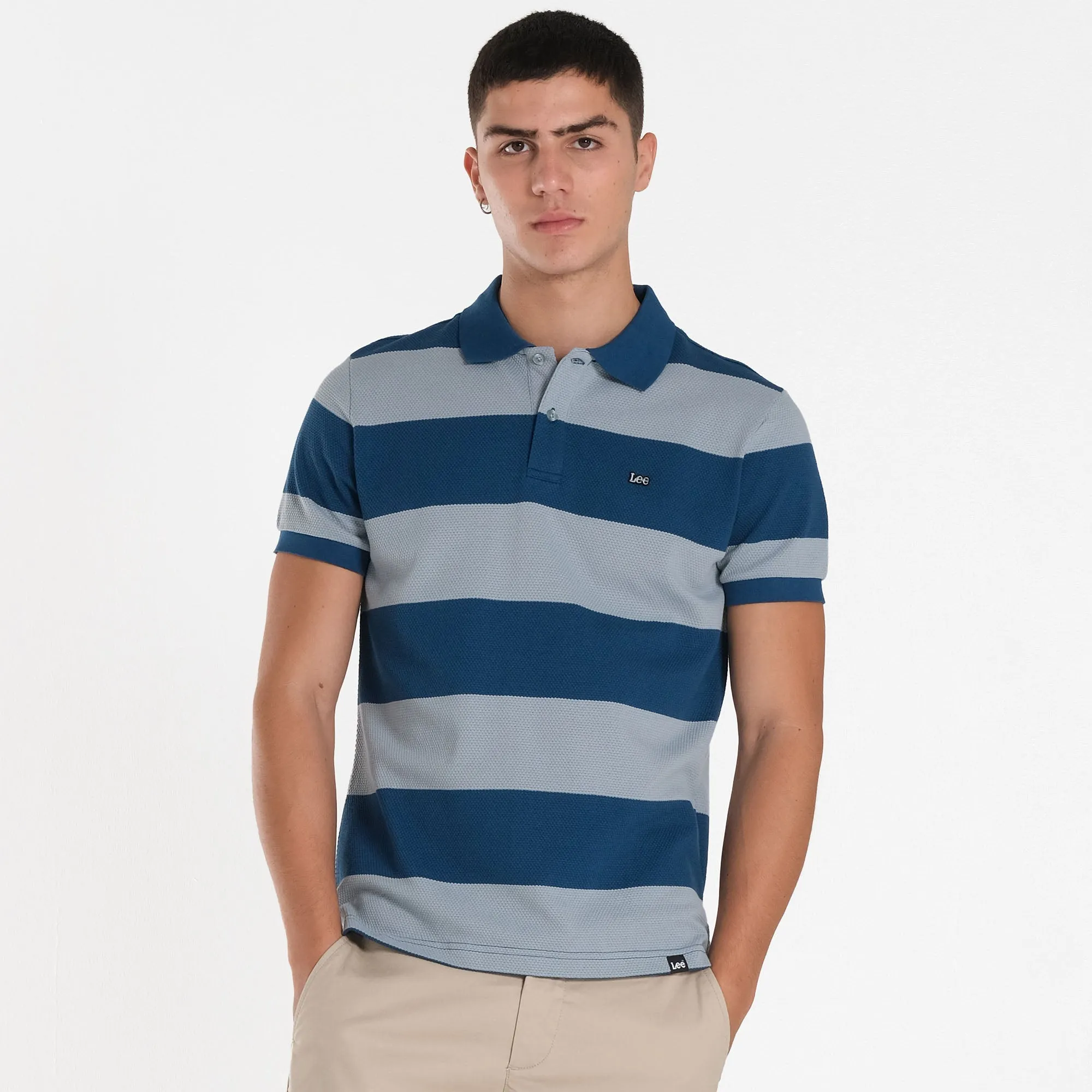 MENS JACQUARD STRIPES  SPORTSHIRT