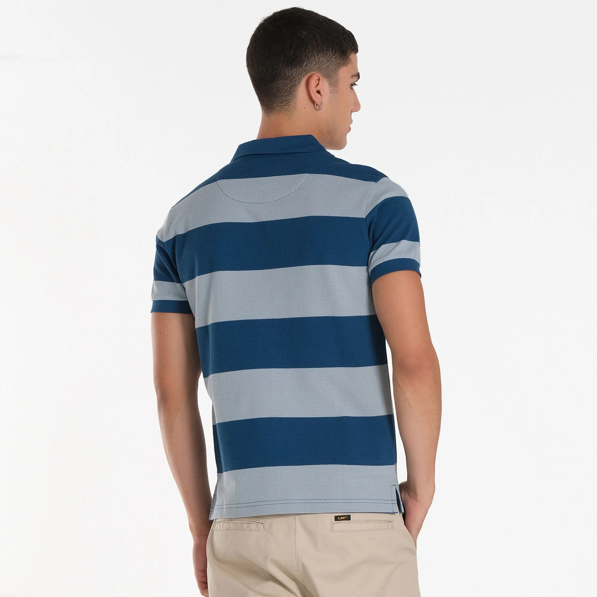 MENS JACQUARD STRIPES  SPORTSHIRT