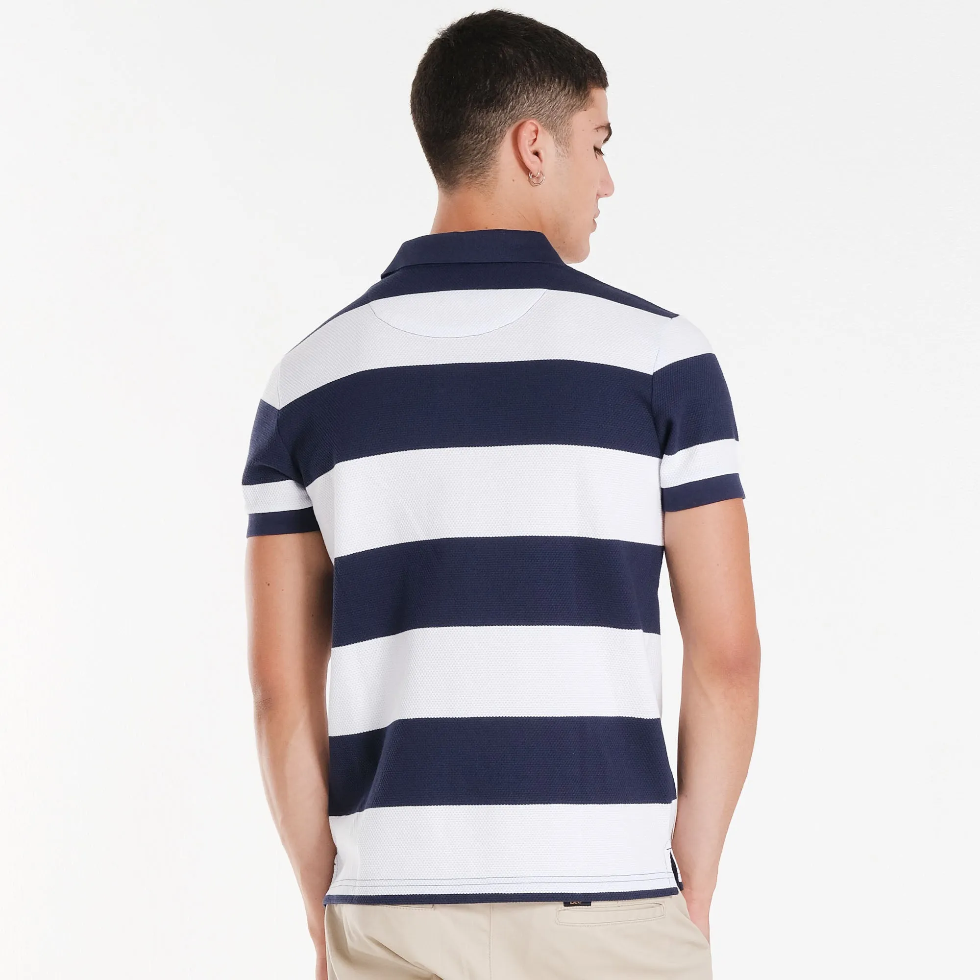 MENS JACQUARD STRIPES  SPORTSHIRT