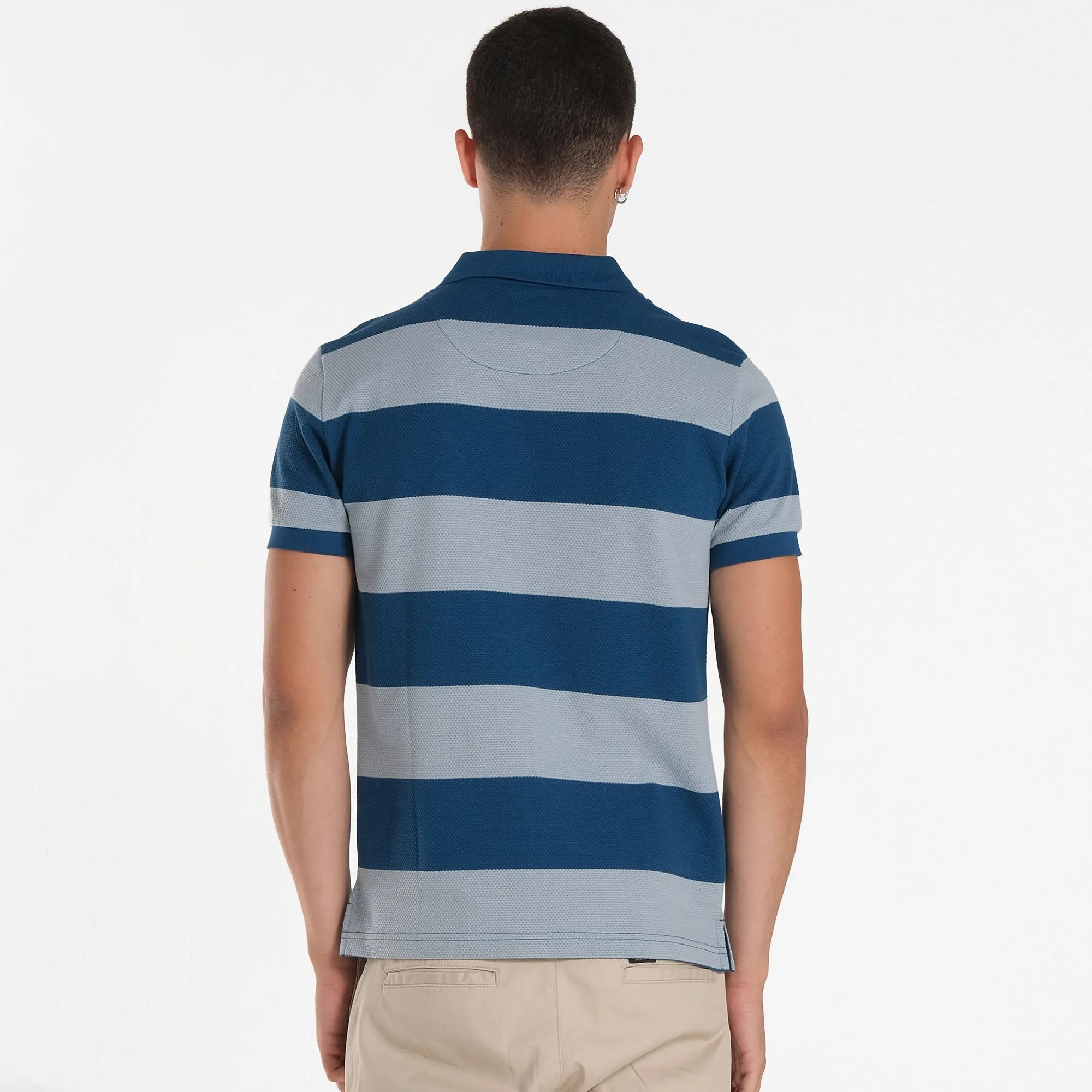 MENS JACQUARD STRIPES  SPORTSHIRT