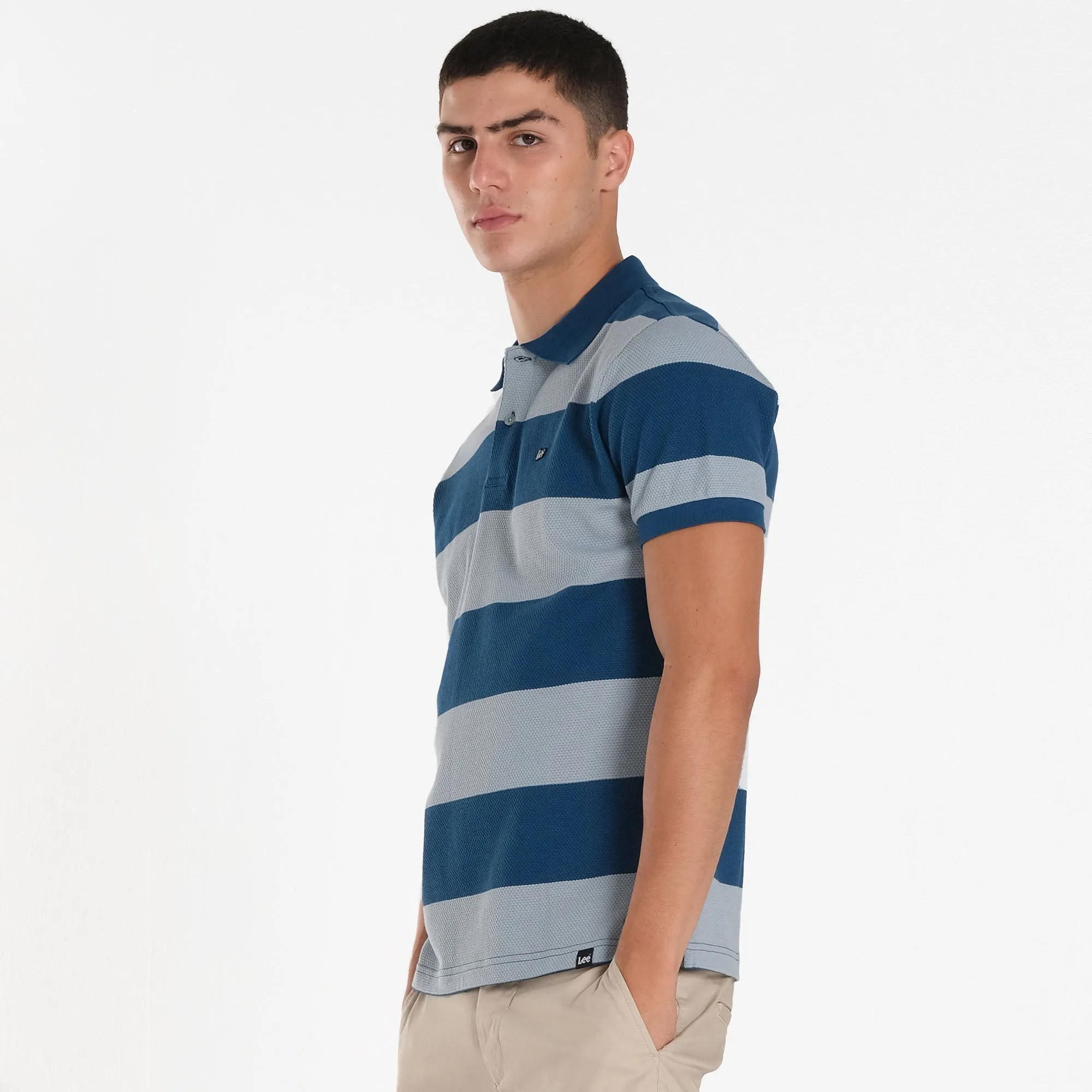 MENS JACQUARD STRIPES  SPORTSHIRT