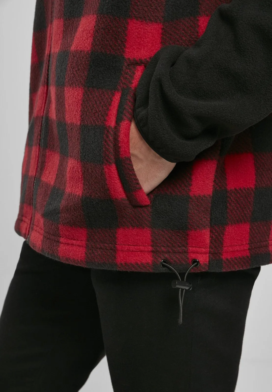 Men's Polar Fleece Track Jacket: Stylish Patterned Warmth