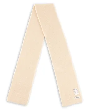 Merino Lambswool Sock Knit Scarf - Off White