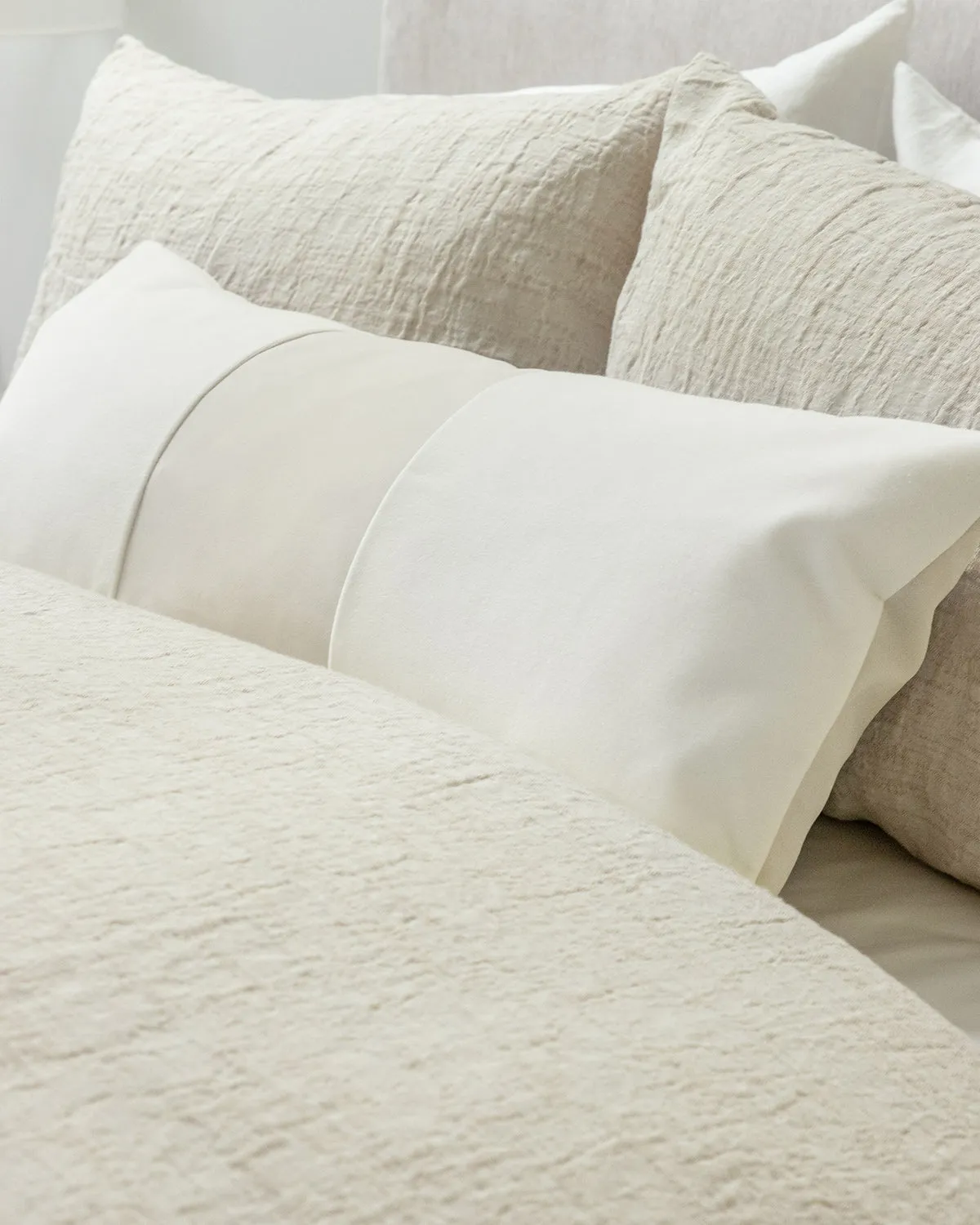 Ming Dune/Bone Velvet Cushion