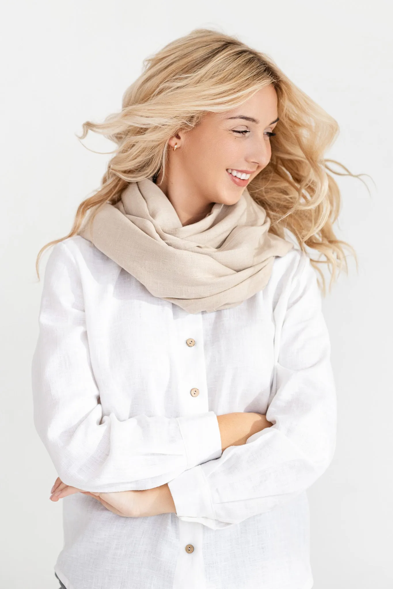Natural Linen Scarf