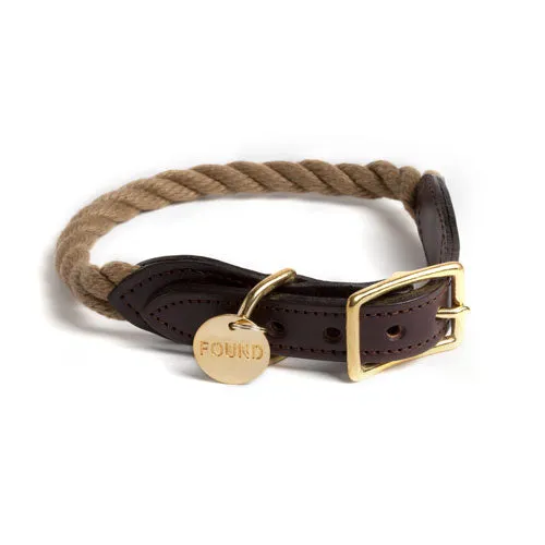natural up-cycled rope collar