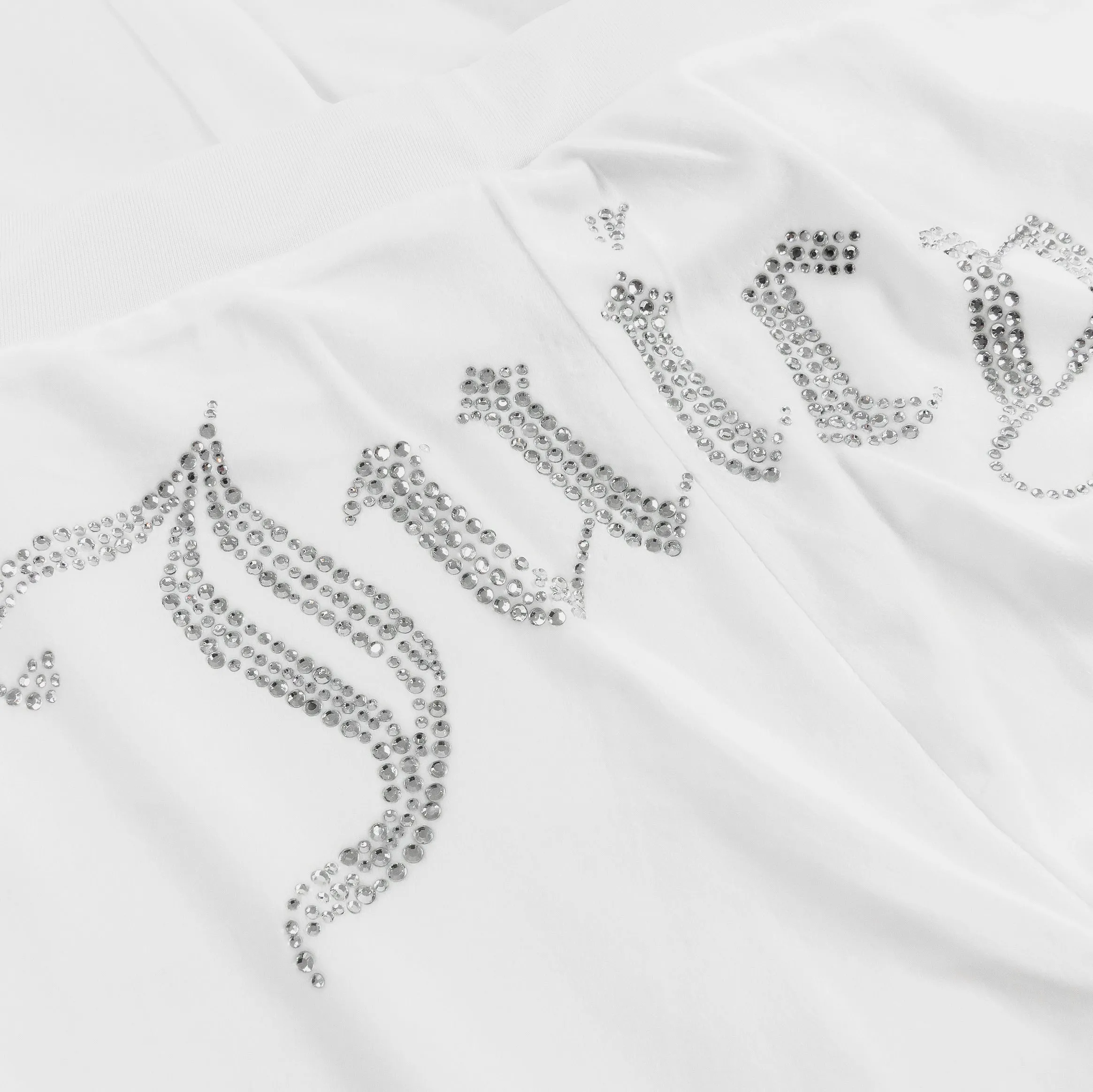 OG Bling Velour Track Womens Pants (White)