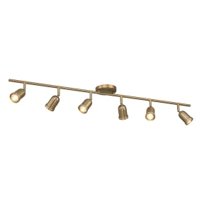 Open Box Bixby 44" 6-Light LED Fixed Track Light, Brushed Brass