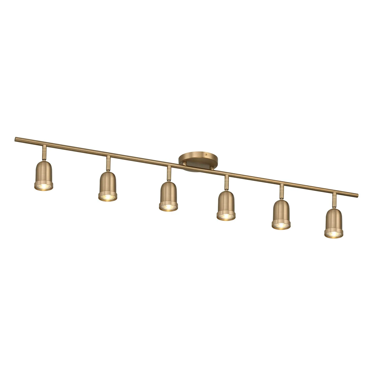 Open Box Bixby 44" 6-Light LED Fixed Track Light, Brushed Brass