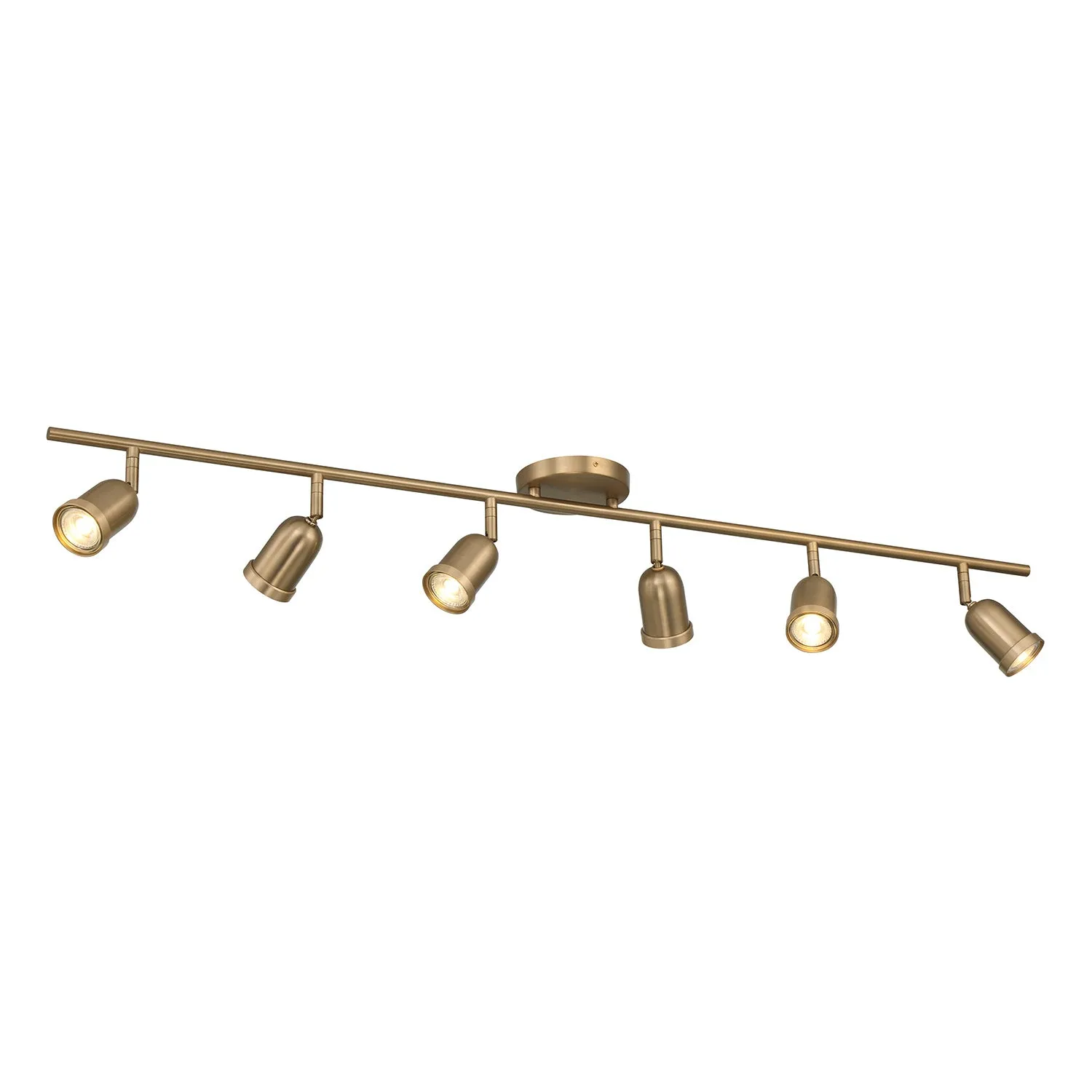 Open Box Bixby 44" 6-Light LED Fixed Track Light, Brushed Brass