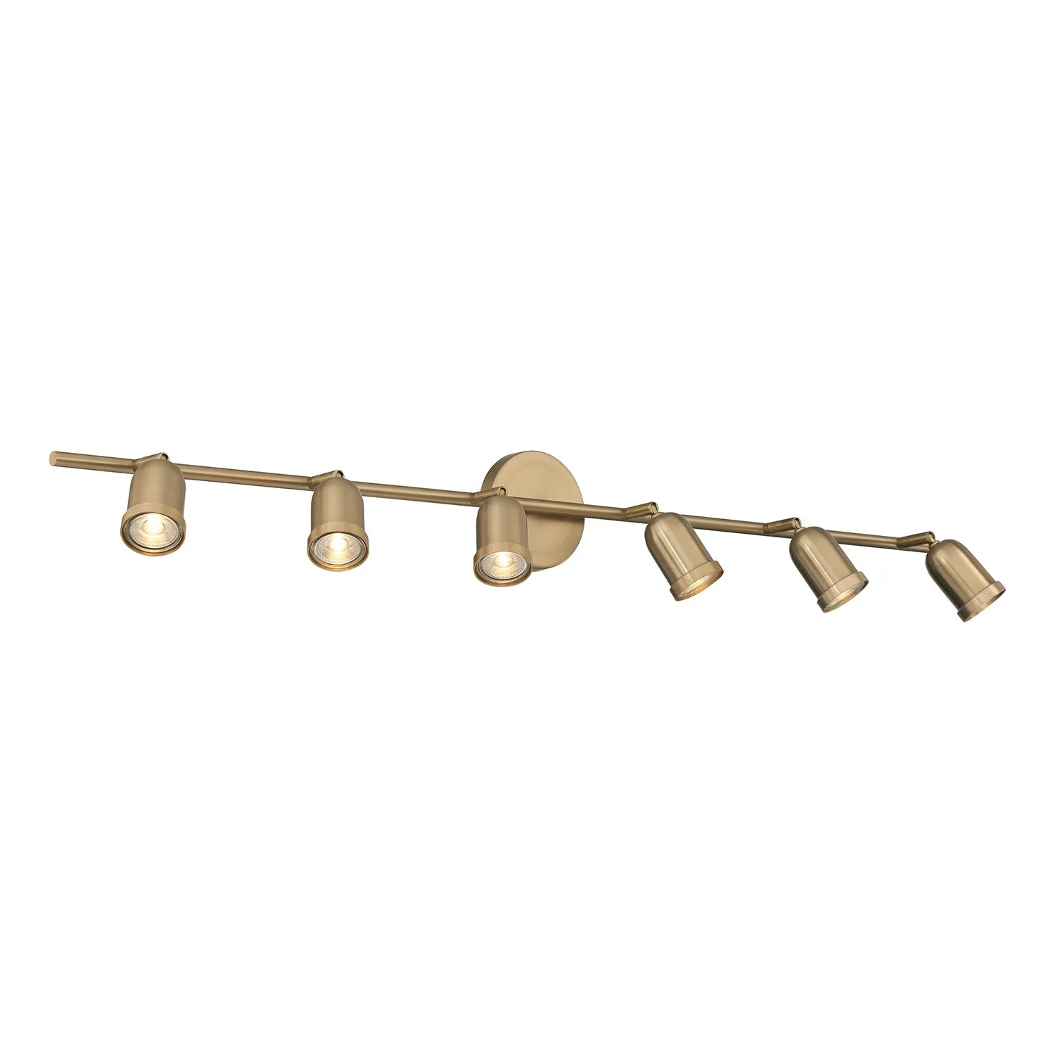 Open Box Bixby 44" 6-Light LED Fixed Track Light, Brushed Brass