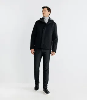 Parka courte avec col montant noir