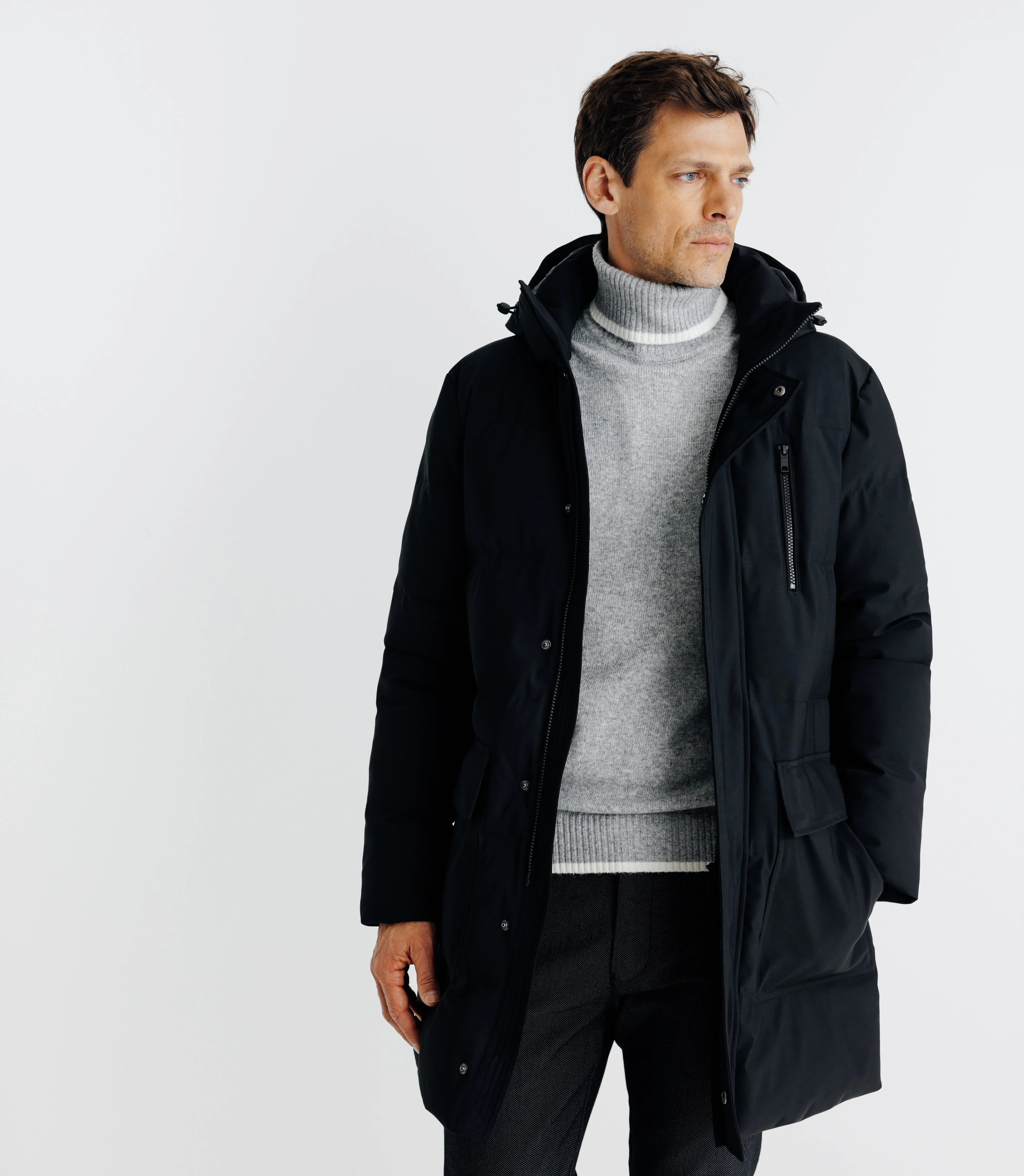 Parka longue noire