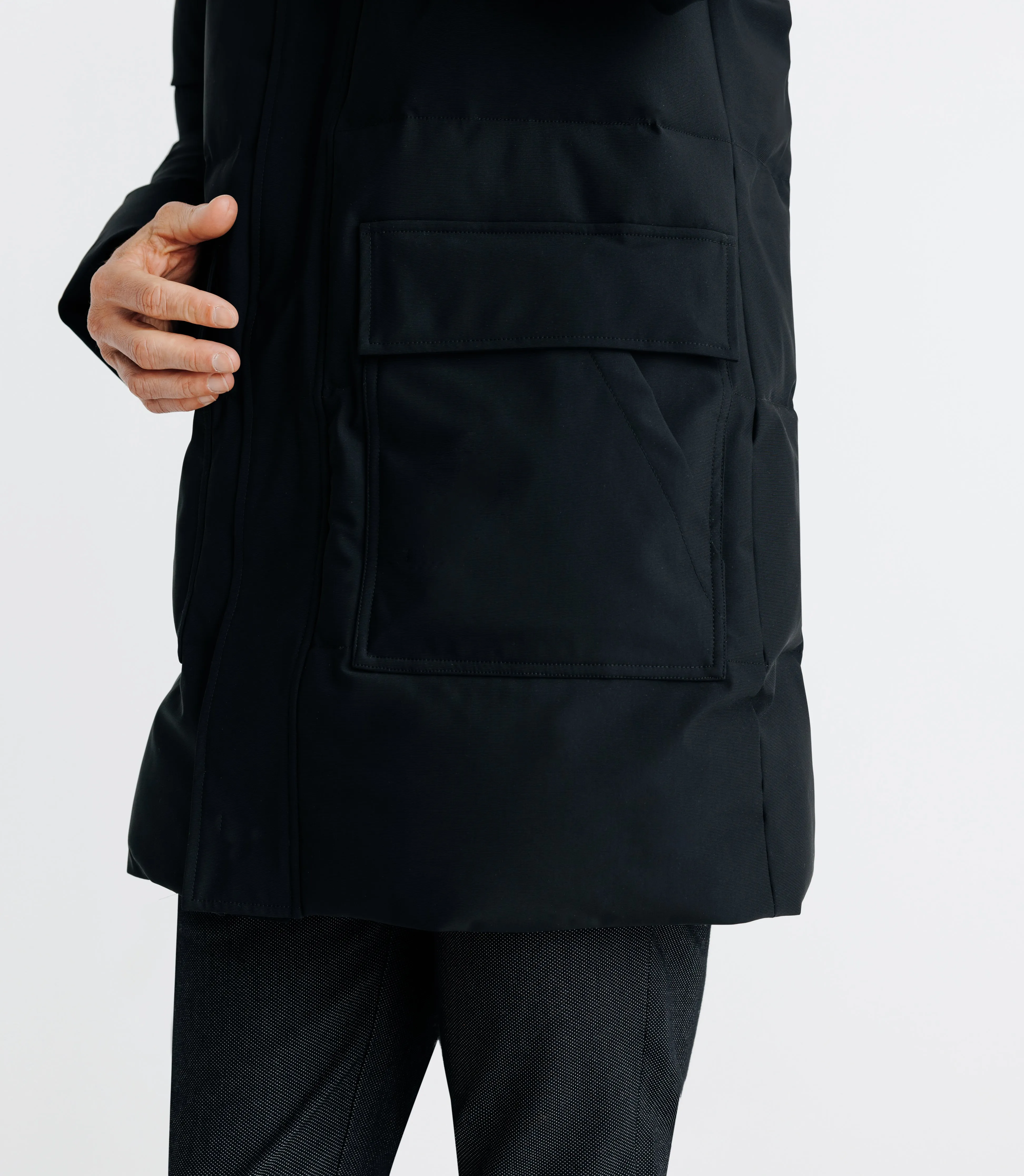 Parka longue noire