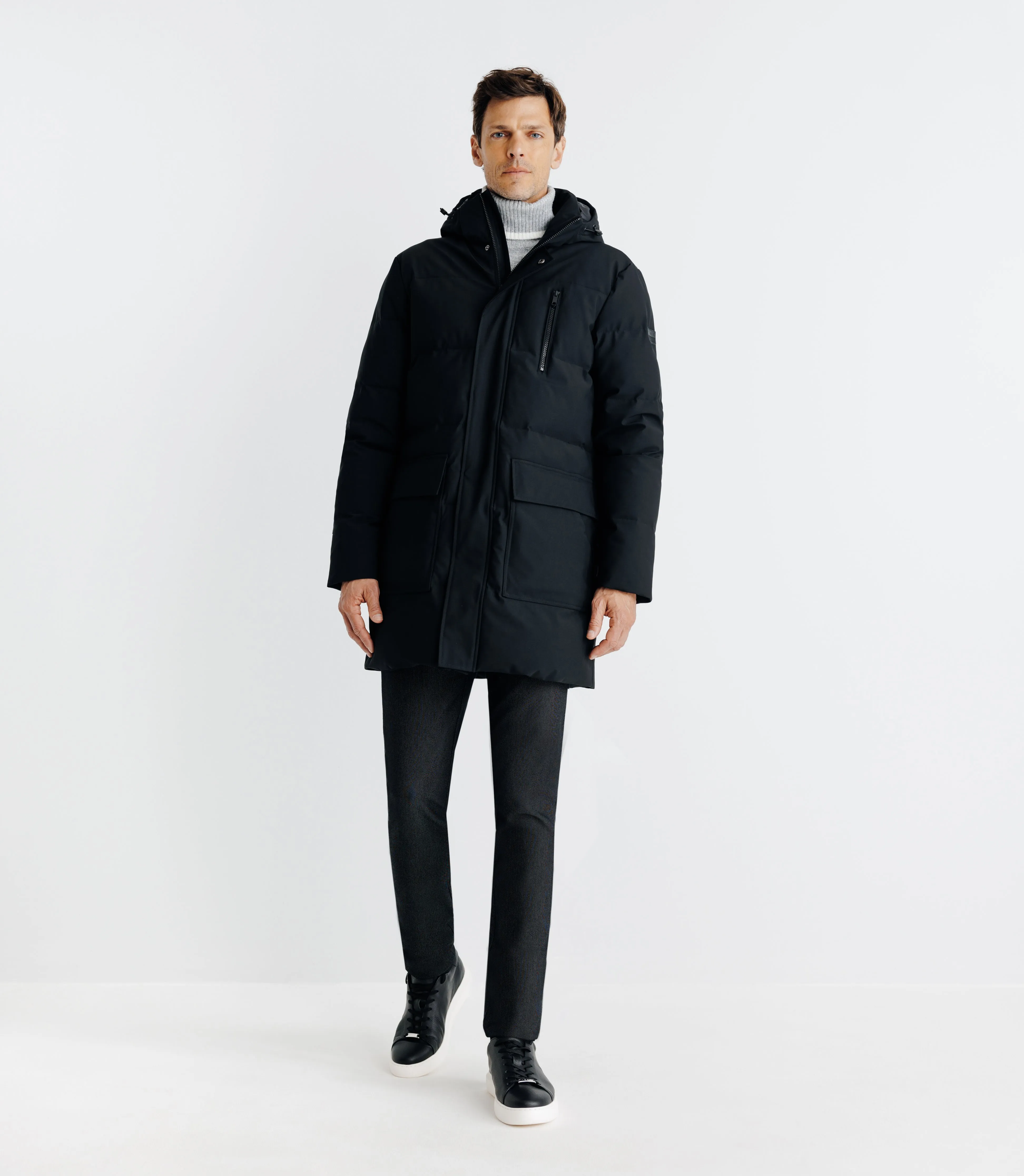 Parka longue noire