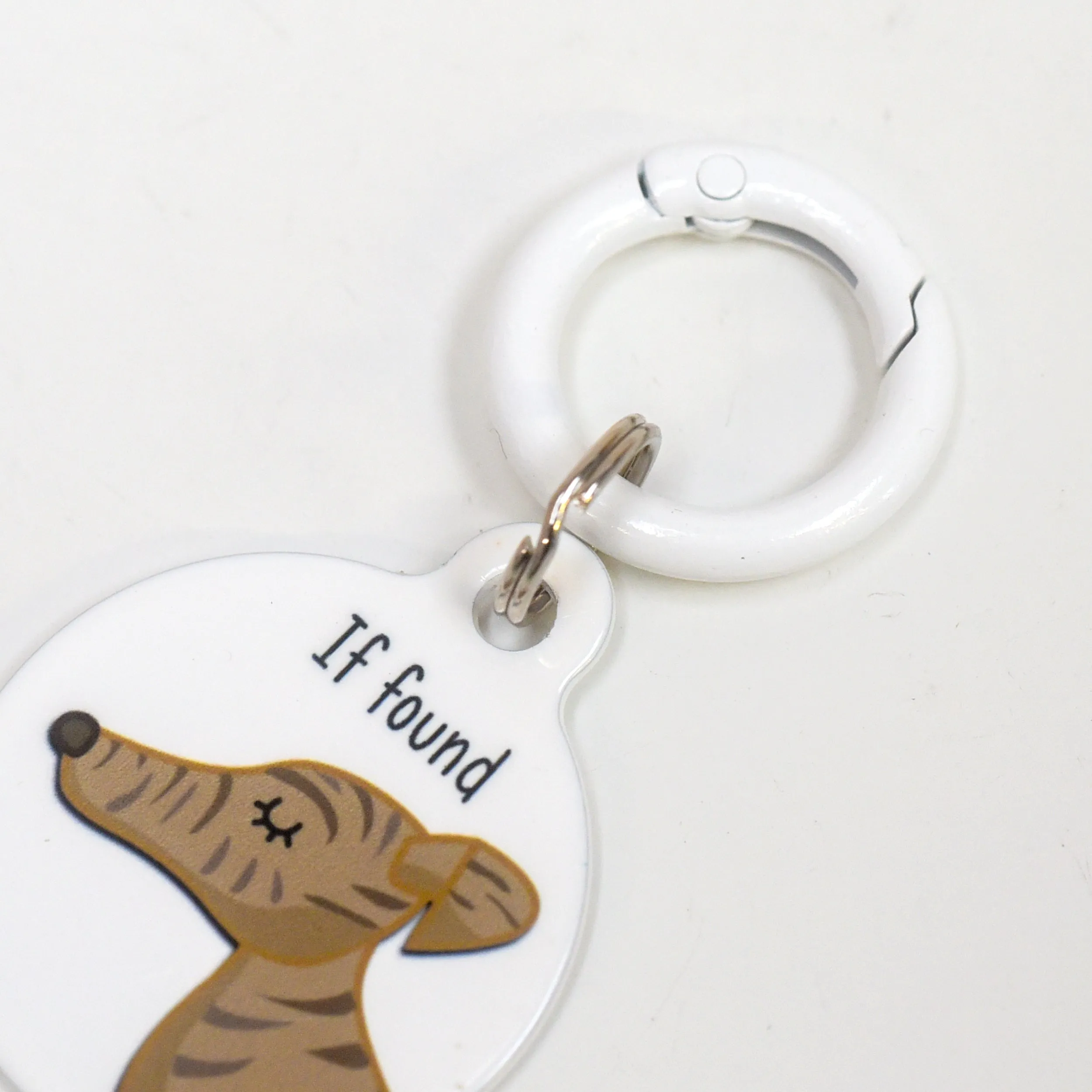 Pet Tag Round Collar Clip