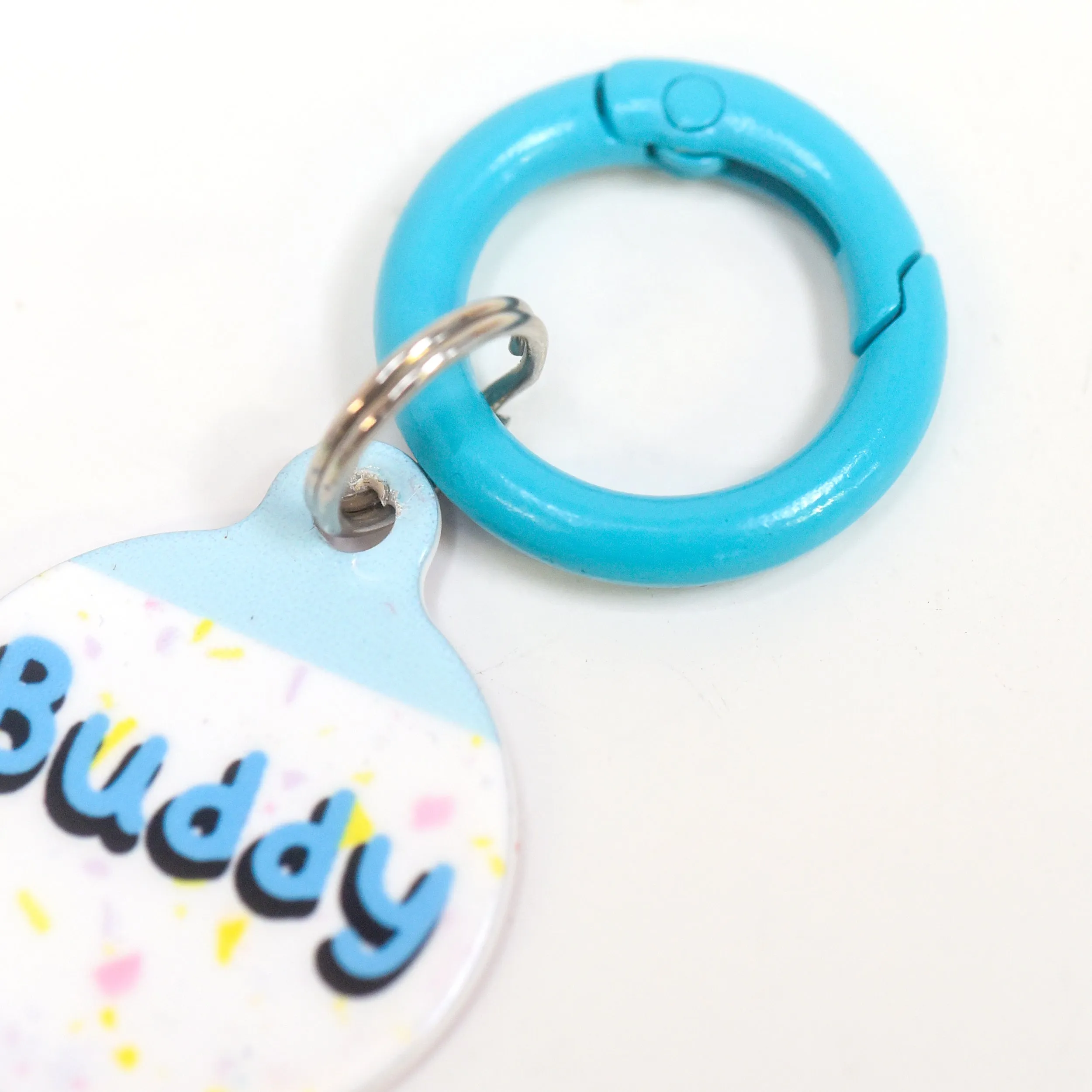 Pet Tag Round Collar Clip