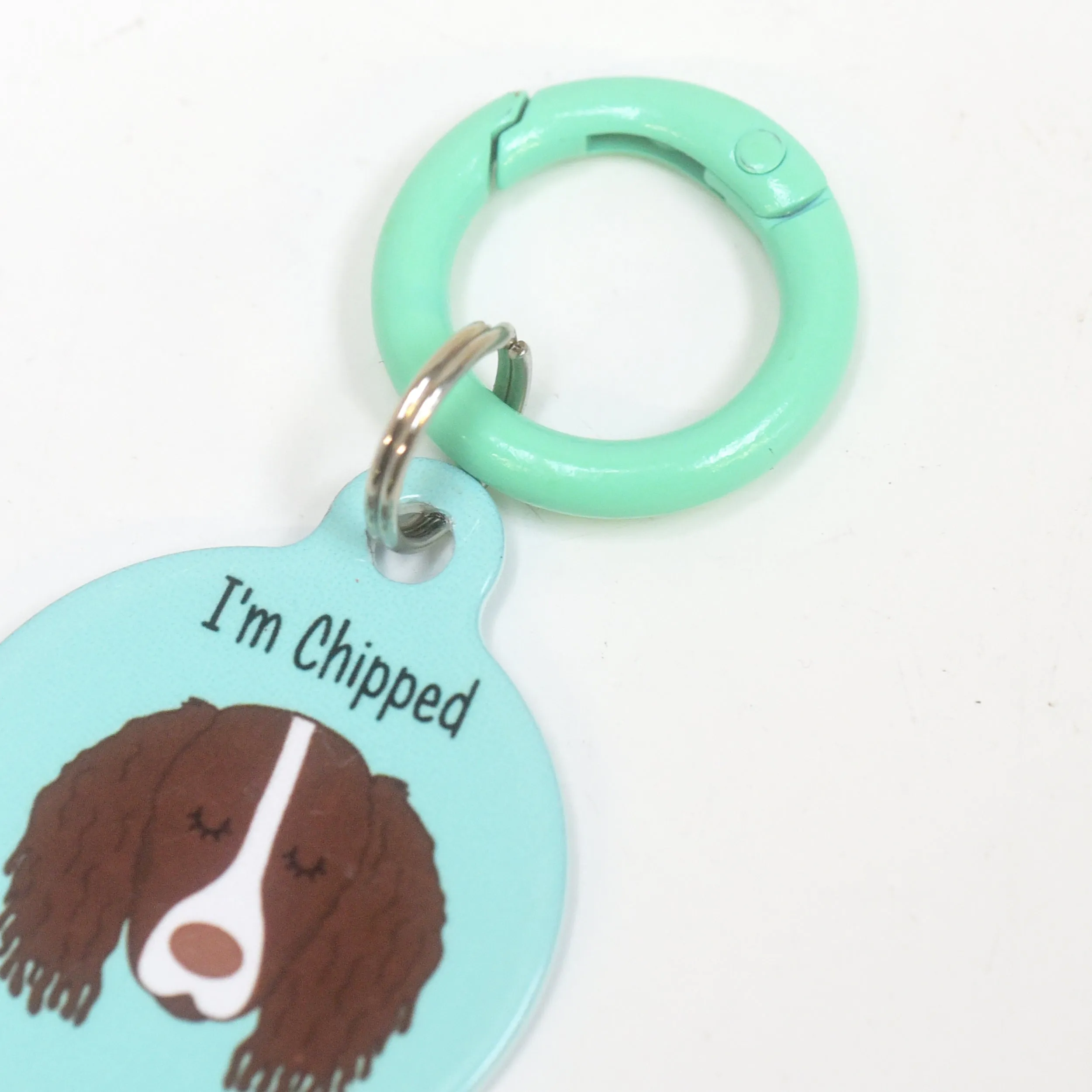 Pet Tag Round Collar Clip