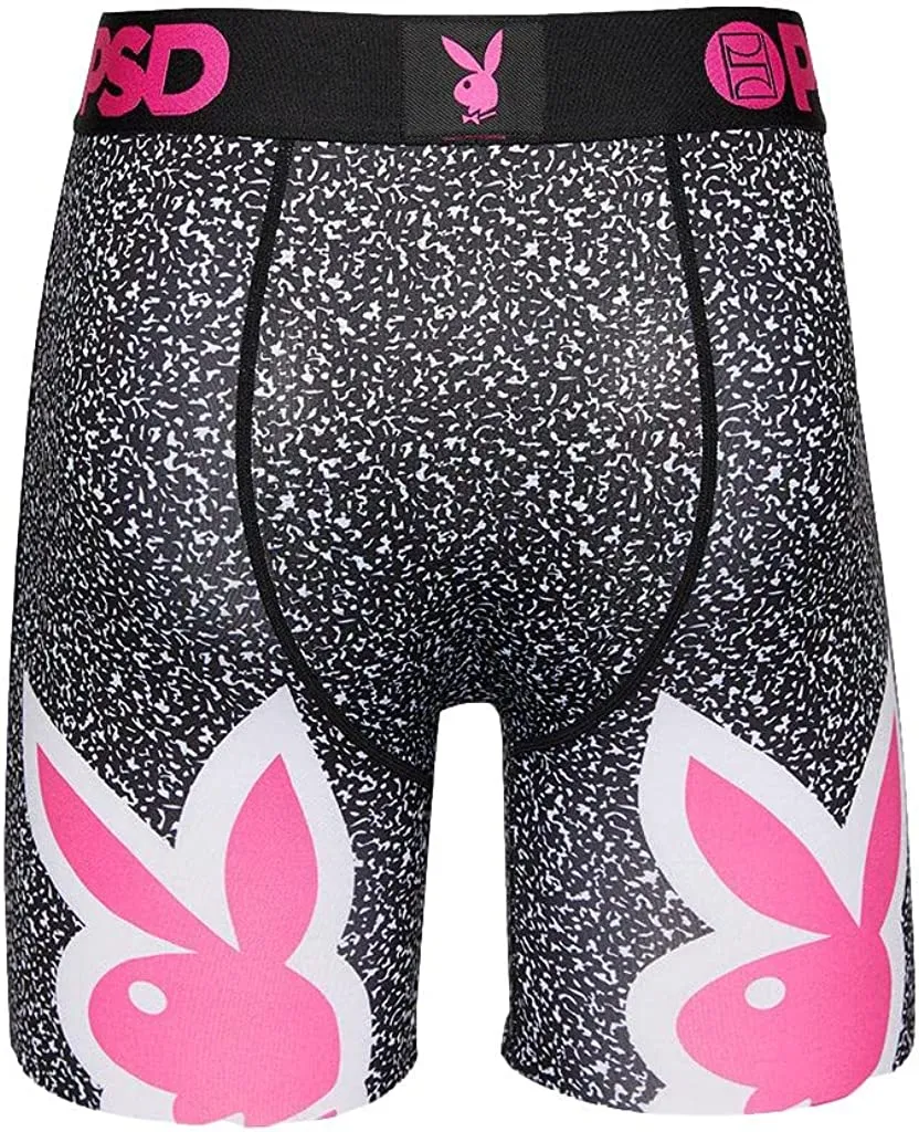 PSD Men's Stretch Elastic Wide Band Boxer Brief - Playboy Static