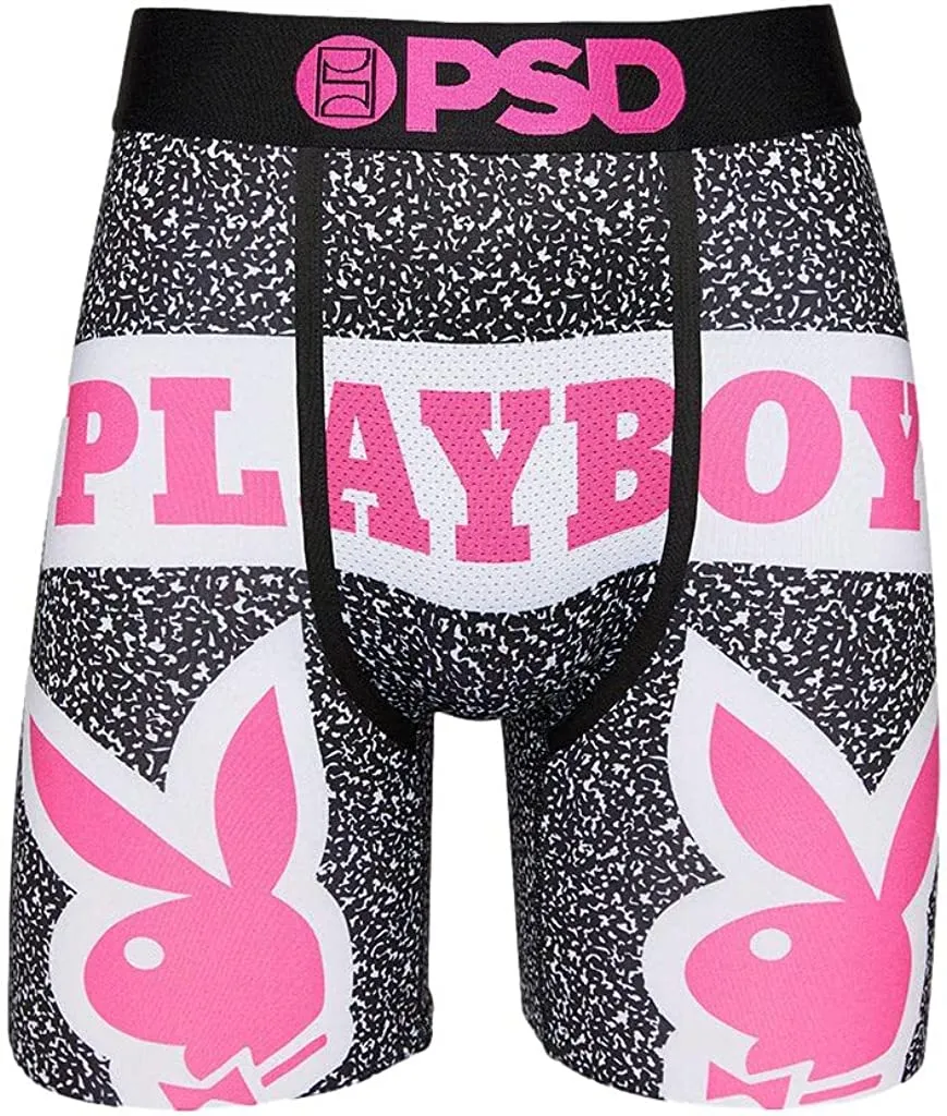 PSD Men's Stretch Elastic Wide Band Boxer Brief - Playboy Static