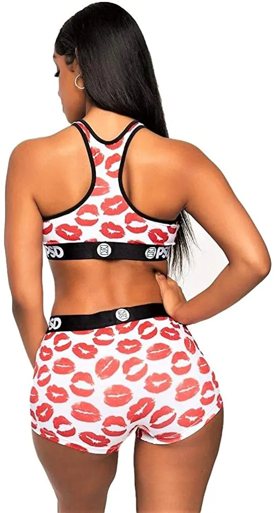 PSD Underwear Women's Athletic Fit Boy Short - Red/Red Ruby Lips