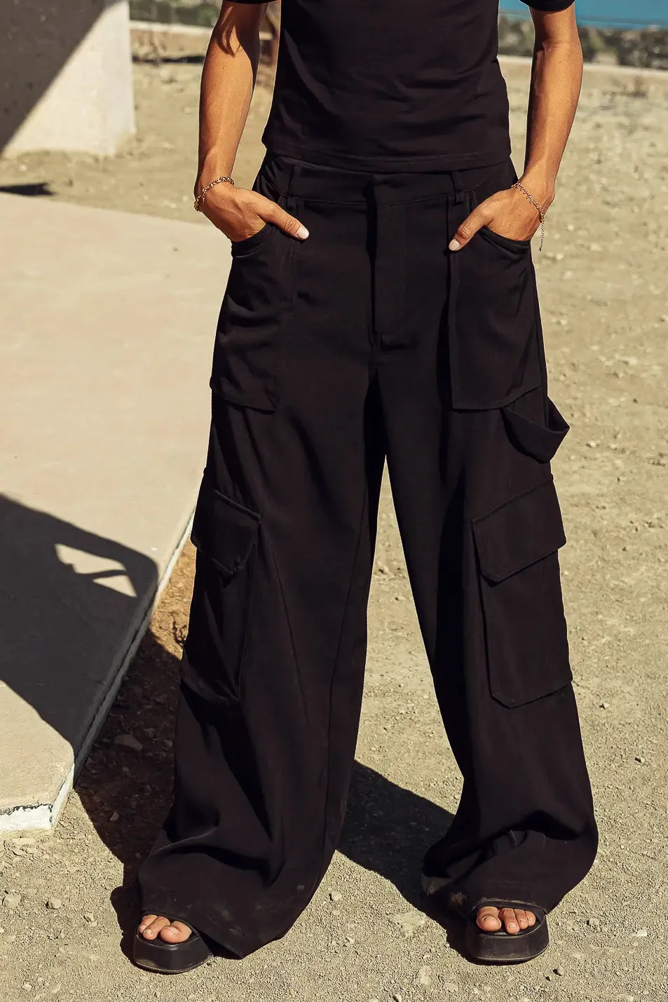Quinn Utility Pants in Black