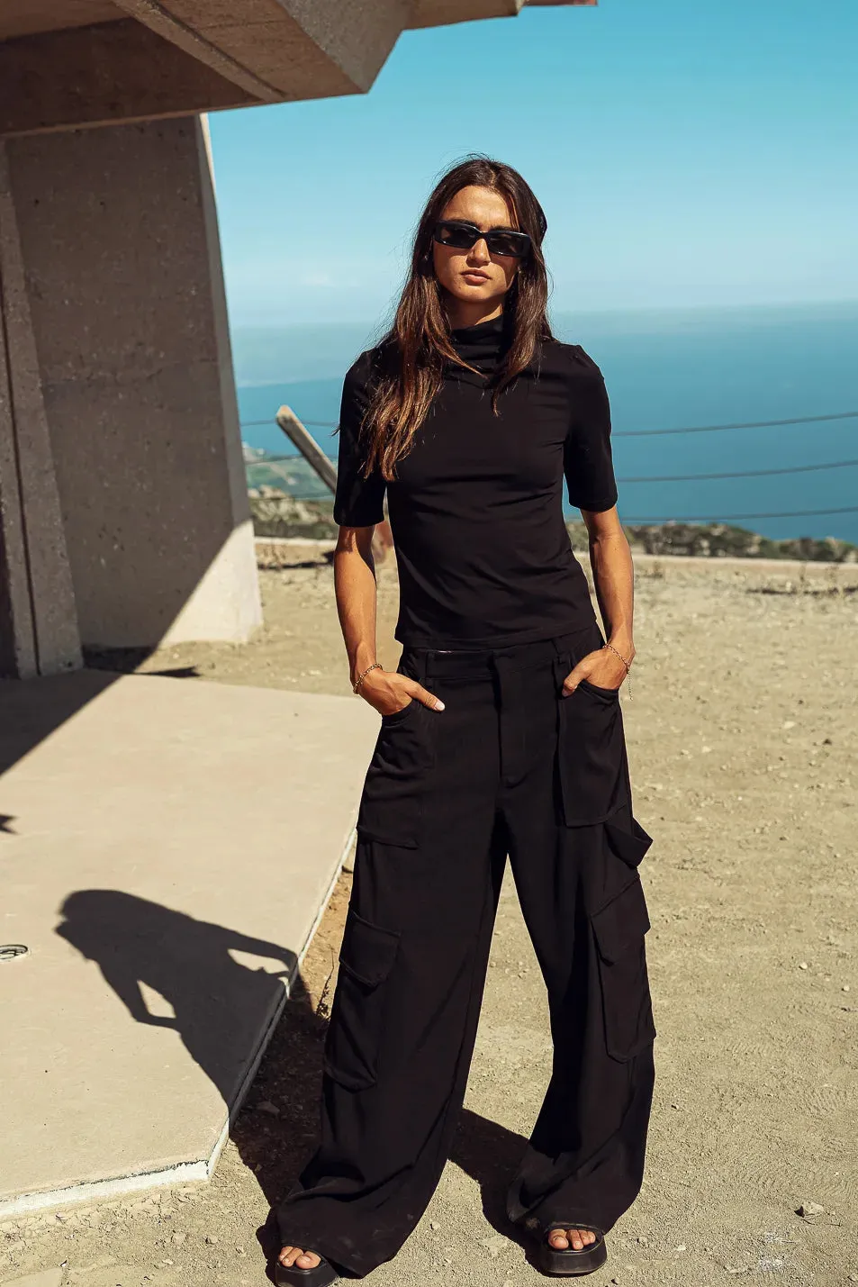 Quinn Utility Pants in Black