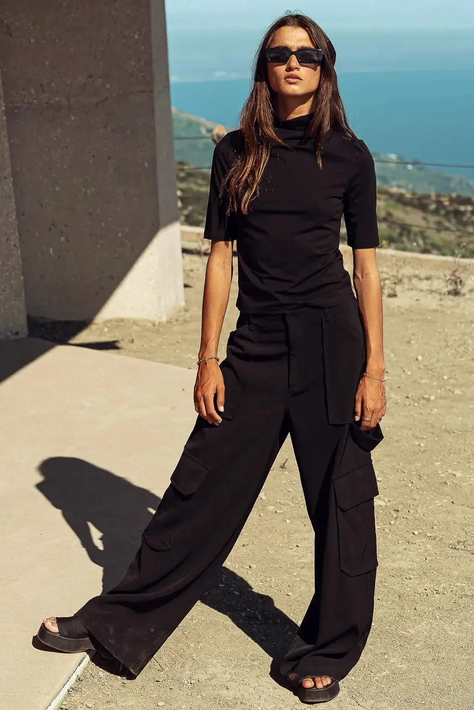 Quinn Utility Pants in Black